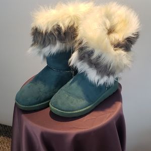 Aqua Xiuxian Fur-Lined Boots